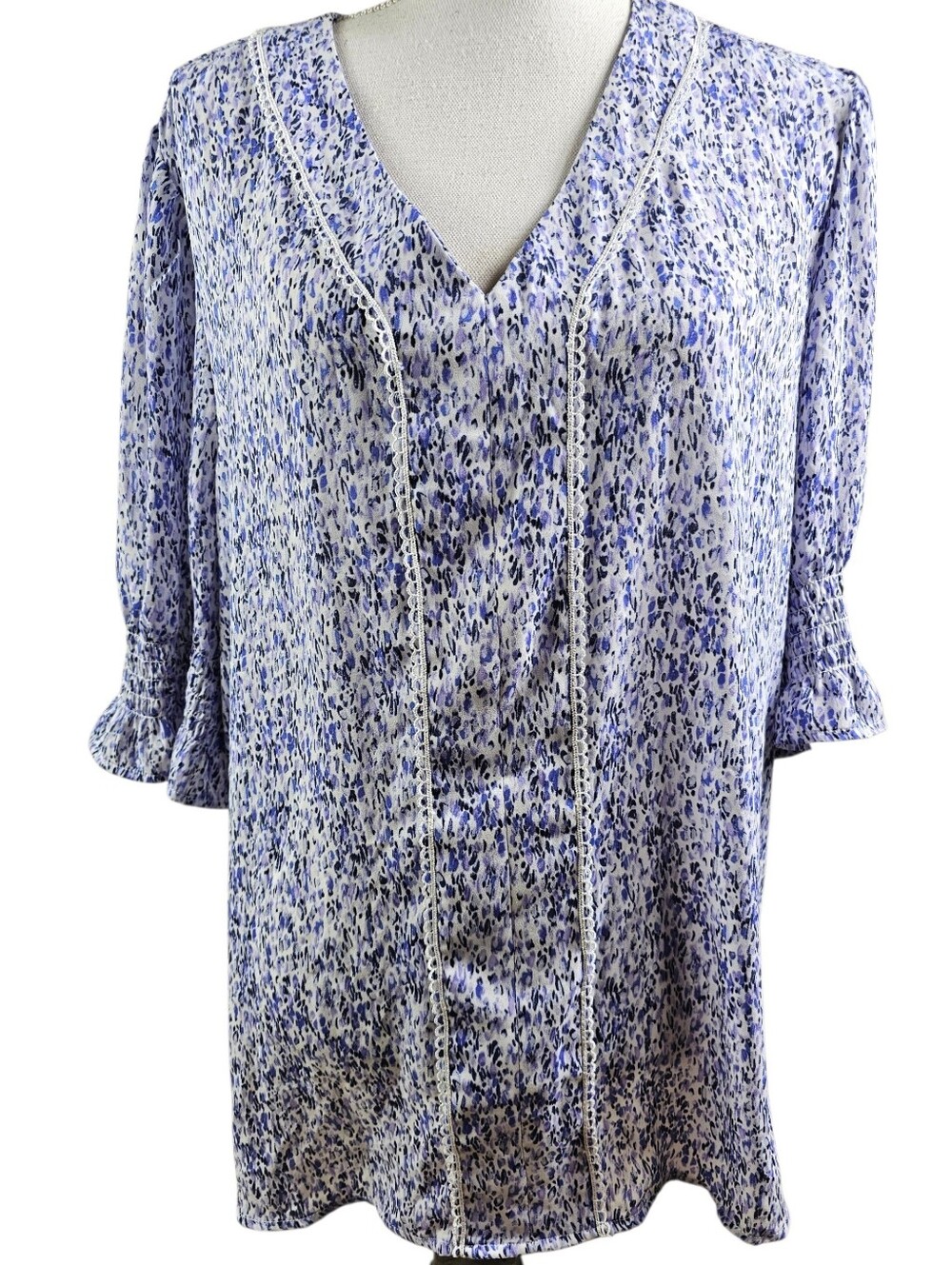 Jones New York Cottagecore Summer Blouse In 1X